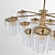 Sleek Gretta 12-Light Linear Chandelier 3D model small image 2