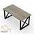 Karagach Wood Slab Table - Natural Edge 3D model small image 4