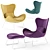 Cozy Calligaris Lazy Armchair: Ultimate Relaxation Companion 3D model small image 1