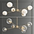 Elegant Glass 6-Light Chandelier 3D model small image 1