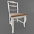 Elegant Birch Wood Chair 3D model small image 4