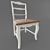 Elegant Birch Wood Chair 3D model small image 7