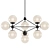 Modo: Black & White Glass Chandelier 3D model small image 1