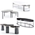 Sleek Modern Coffee Table Set 3D model small image 1