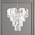 Eichholtz Amazone S Chandelier: Elegant Metal and Crystal Lighting 3D model small image 1