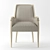 Elegant Mother of Pearl Dining Chair 3D model small image 2