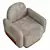 Compact and Stylish Handy Armchair 3D model small image 2