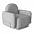 Compact and Stylish Handy Armchair 3D model small image 5