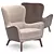 Elegant Ulivi Vivienne Armchair 3D model small image 1