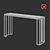 Elegant Marble and Aluminum Console 3D model small image 2