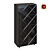 Sleek Cloud Black Wardrobe (101x207x57 cm) 3D model small image 1