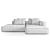 Luxury ROXEN Sofa: Stylish Wood & Fabric Furniture 3D model small image 2