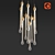 Elegant Murano Glass Chandelier 3D model small image 2