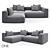 OM ROXEN 2: Stylish Wood and Fabric Sofa 3D model small image 3