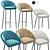 Elegant Woven Bar Stool & Chair 3D model small image 1