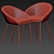 Elegant Woven Bar Stool & Chair 3D model small image 4