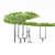 Maple Leaf Roof Sculptural Bench - Platanus x acerifolia 3D model small image 5