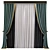 Modern Mesh Curtains - Curtain 571 3D model small image 1