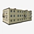 Vintage Soviet Brick House 3D model small image 2