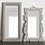 Elegant Velvet Frame Mirror 3D model small image 1