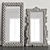 Elegant Velvet Frame Mirror 3D model small image 4
