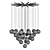 Elegant Katia Lucite Chandelier 3D model small image 3