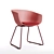 modern sled base chair 3D model small image 1