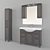 Kaksa-A Patina Dark Grey 1050: Elegant Bathroom Furniture 3D model small image 1