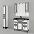 Kaksa-A Patina Dark Grey 1050: Elegant Bathroom Furniture 3D model small image 2