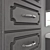 Kaksa-A Patina Dark Grey 1050: Elegant Bathroom Furniture 3D model small image 3