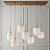 Sculptural Pebble Milk Chandelier 3D model small image 1