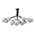 DANNA C18: Elegant Glass Ceiling Chandelier 3D model small image 2