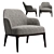 Elegant Poliform Jane Armchair 3D model small image 1