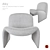 Retro Chic Alky Lounge Chair 3D model small image 1