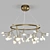 Modern Brass Heracleum Pendant 3D model small image 1