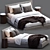 Modern Meridiani Scott Bed 3D model small image 2