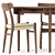 Modern Dining Set: CH337 Table & CH23 Chair 3D model small image 3