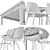 Modern IKEA Table and Chair Set 3D model small image 4