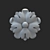 Elegant Carved Rosette Design 3D model small image 1