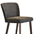 Elegant Upholstered Beech Barstool 3D model small image 2