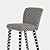 Elegant Upholstered Beech Barstool 3D model small image 5