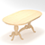 Elegant Oak Dining Table 3D model small image 2