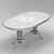 Elegant Oak Dining Table 3D model small image 3