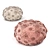 Floral Wool Pouf: Restoration Hardware 3D model small image 8