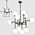  RH Bistro Globe Milk Glass 12-Light Chandelier 3D model small image 1