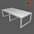 Modern Metal Frame Conference Table 3D model small image 2