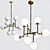 Elegant RH Bistro Milk Glass Chandelier 3D model small image 1