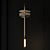 Porcelain and Brass Needle Pendant 3D model small image 3