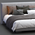 Elegant Minotti Curtis Bed 3D model small image 3