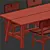 Acacia Dining Set: Table & Chairs 3D model small image 4
